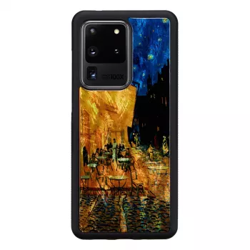 Telefono dėklas iKins Cafe Terrace Samsung Galaxy S20 Ultra — juodas
