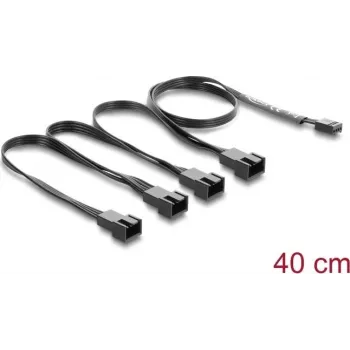Vidinis maitinimo kabelis DELOCK 84540 — 4 kontaktų PWM skirstytuvas į 4×4 kontaktų PWM, 0,4 m