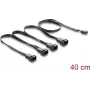 Vidinis maitinimo kabelis DELOCK 84540 — 4 kontaktų PWM skirstytuvas į 4×4 kontaktų PWM, 0,4 m