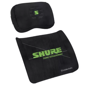 Atminties putų pagalvėlių rinkinys noblechairs Shure Edition GAGC-343 – juosmens ir galvos atramos pagalvėlės