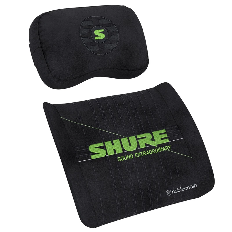 Atminties putų pagalvėlių rinkinys noblechairs Shure Edition GAGC-343 – juosmens ir galvos atramos pagalvėlės