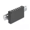 Pataisų skydelis DELOCK Mini Desktop RJ45 6 prievadų Cat.6A ekranuotas, metalinis, juodas, 80×22×125 mm