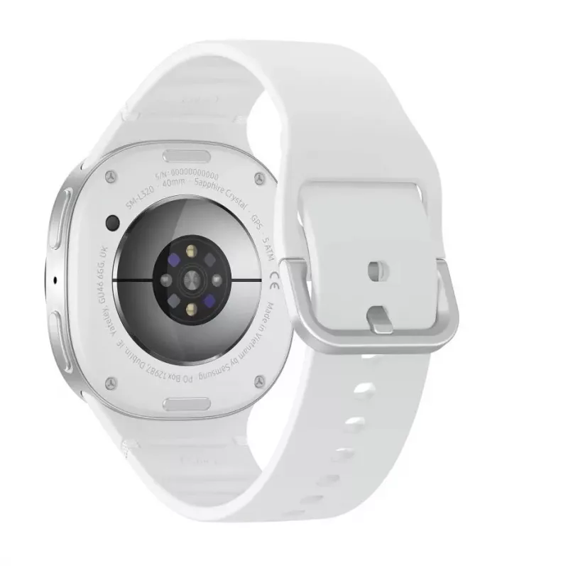 Samsung Galaxy Watch 8 3,3 cm (1,3 colio) AMOLED 40 mm Skaitmeninis 438 x 438 pikselių Liečiamas ekranas Sidabrinis „Wi-Fi“ GPS (palydovas)