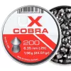 Šratai UMAREX Pointed Ribbed Shot Cobra 6.35 mm, 1.56 g, sidabriniai, 200 vnt.