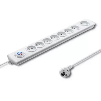 Apsauginis filtras Qoltec 50293 Baltas 8 lizdai 230 V