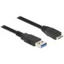 USB kabelis DeLOCK 85075 USB 3.2 Gen 1 3 m USB A Micro-USB B juodas