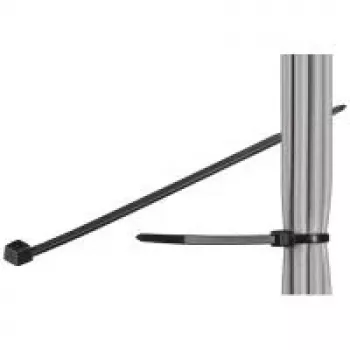 Kabelio raištis, atsparus orams nailonas, juodas - Ilgis 280 mm Plotis 4,8 mm