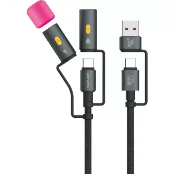 USB-C laidas 4smarts 541060 USB 2.0 1m juodas pilkas