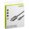 USB pynė adapterio laidas, USB-C kištukas > HDMI kištukas, 4K / 60Hz (juodas/sidabrinis, 2 m)