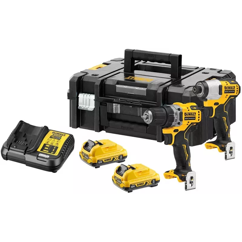 DeWALT DCK2110L2T-QW sukamasis gręžtuvas/atmuštinis suktuvas Juoda, Geltona