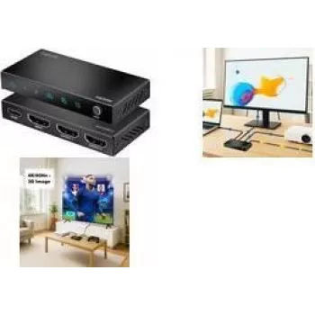 HDMI skirstytuvas, 1x2 prievadų, 4K/60 Hz, HDCP, EDID, HDR, CEC, žemyninis keitiklis (HD0066)