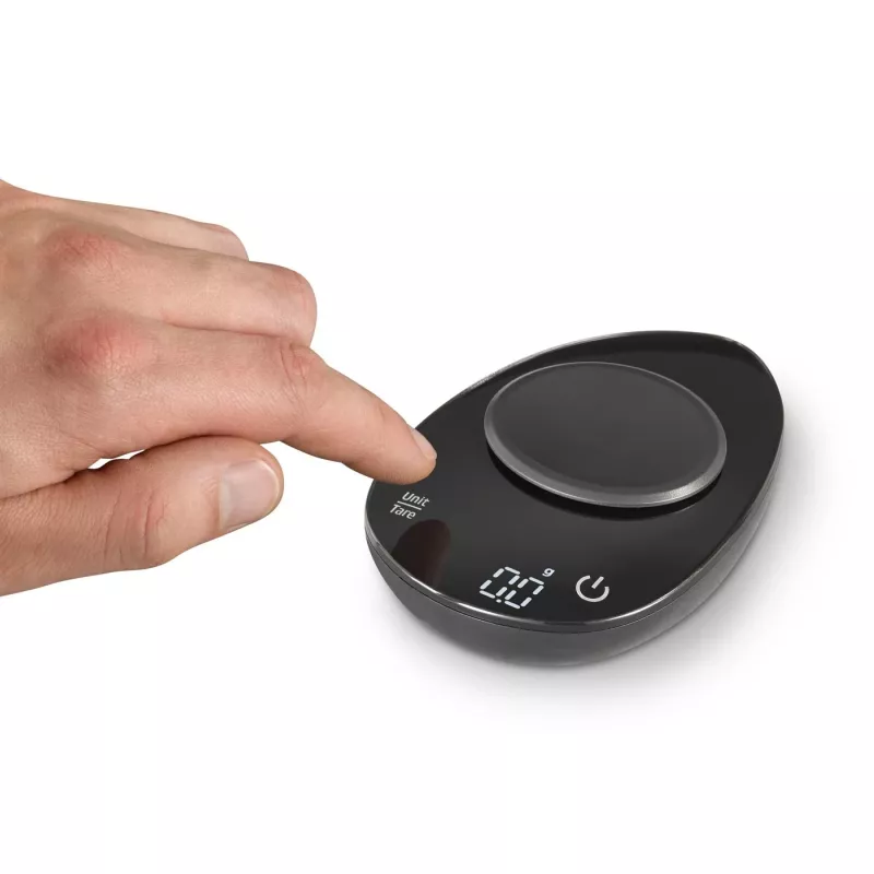 Virtuvinės svarstyklės Caso FinoCompact 03201 – 0,5 kg, 1 g, LED ekranas, nerūdijantis plienas/juoda