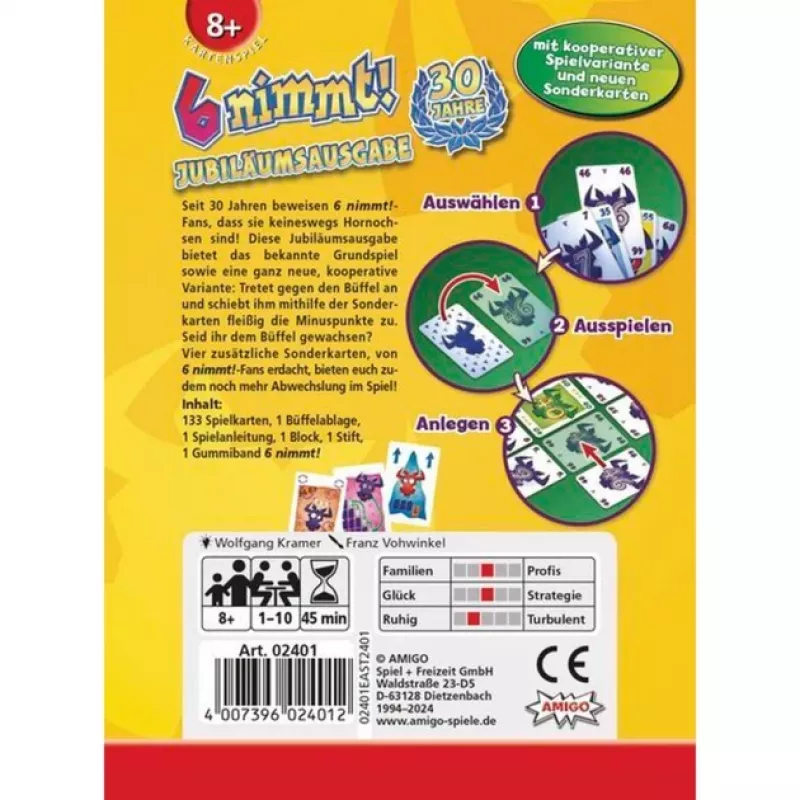 Amigo 6 nimmt! 30 metų jubiliejinis leidimas, kortų žaidimas
