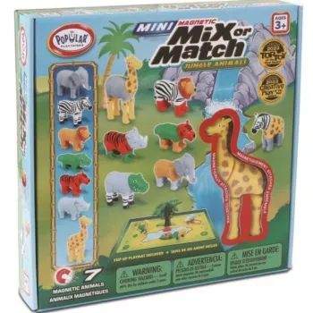 Kūdikių žaislas MALIK Magnetic Mini Animals Jungle modelis 62323 – magnetinių gyvūnėlių rinkinys