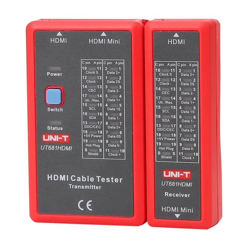 HDMI kabelių testeris UNI-T UT681HDMI – HDMI laidų vientisumo ir sujungimų tikrinimas