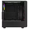 PC korpusas SAVIO Noctis Glass RGB — Juodas, ATX/Micro-ATX, 210×410×450 mm, 3×120 mm priekiniai ventiliatoriai