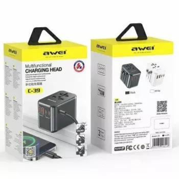 Kelioninis GaN įkroviklis 35W 4in1 US/AU/EU/UK C-39
