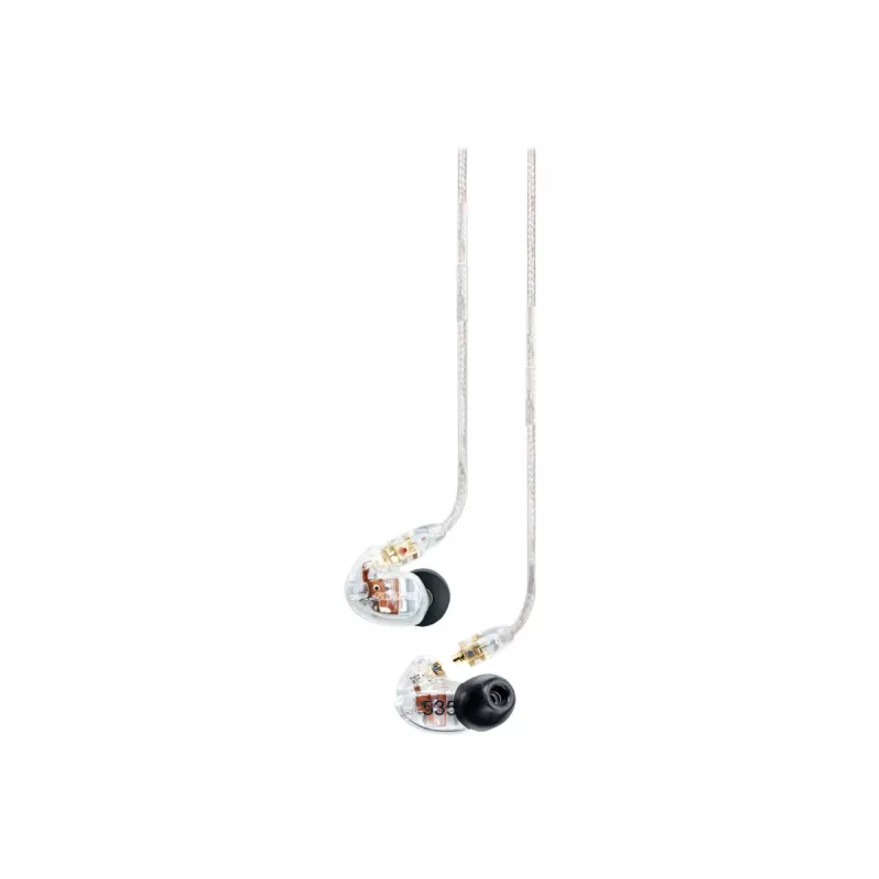 Shure SE535 ausinės laidinės vidinės ausies sceniniam ir studijos naudojimui permatomos