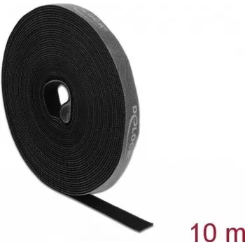 Lipnusis Velcro diržas DeLOCK ant ritinėlio 10 m x 15 mm pilkas