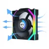 Ventiliatorius Lian Li UNI FAN SL Wireless LCD 120 12 cm juodas 31 dB 51,45 cfm