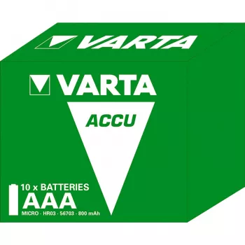 Varta Longlife - Baterijos 2 x AAA tipo - NiMH - (įkraunamos) - 800 mAh - 10 paketų