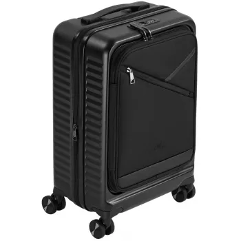 Kabininis lagaminas Rivacase 8180 Clark ECO – kietas korpusas, rankinis bagažas, juodas