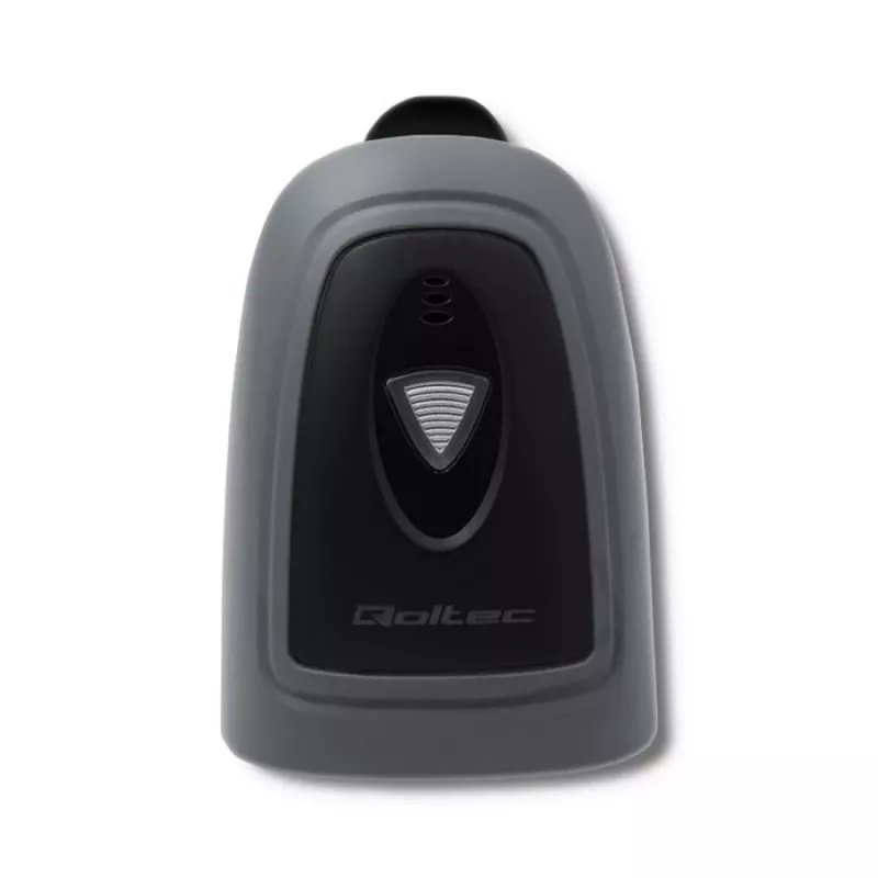 Nešiojamas brūkšninių kodų skaitytuvas QOLTEC 50863 – 1D/2D, USB, LED, juodas, 5V, 1,8 m laidas