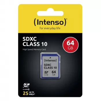 INTENSO atminties kortelė SDXC 64GB C10 3411490