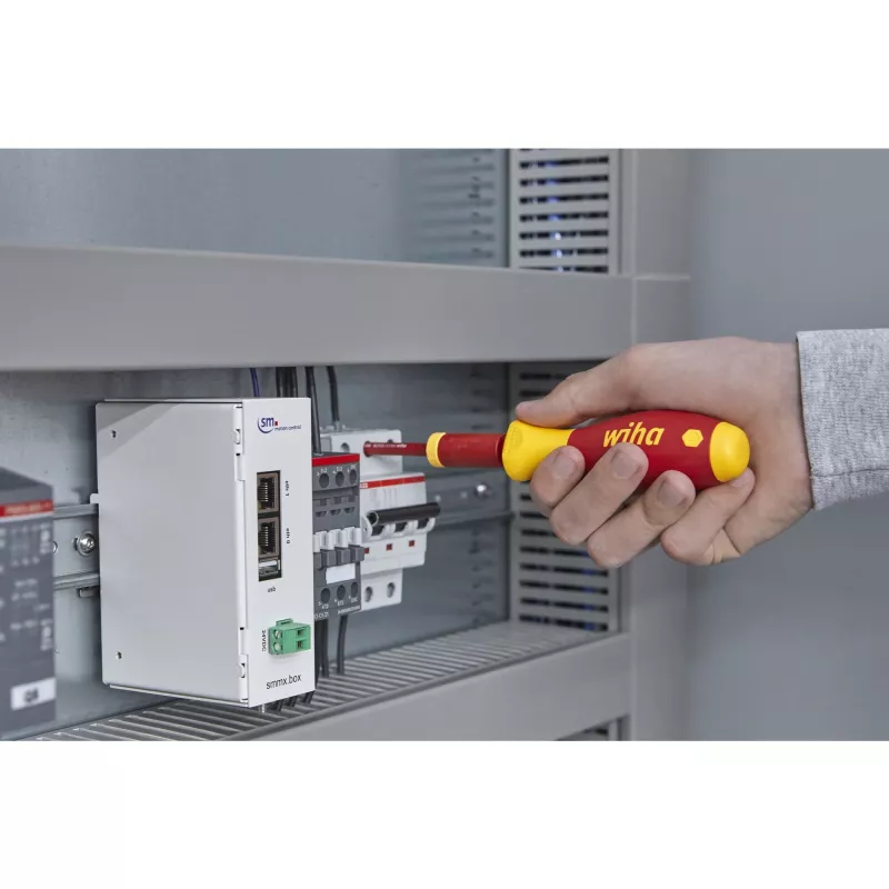Sukimo momento adapteris Wiha easyTorque 1,2 Nm raudonas/geltonas, skirtas SlimBits SlimVario