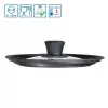 Hama 111545 stiklinis dangtis su silikoniniu apvadu juodas, permatomas