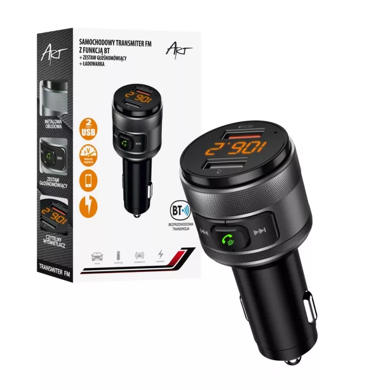 Automobilinis FM siųstuvas Art MP3TR FM-57 Black