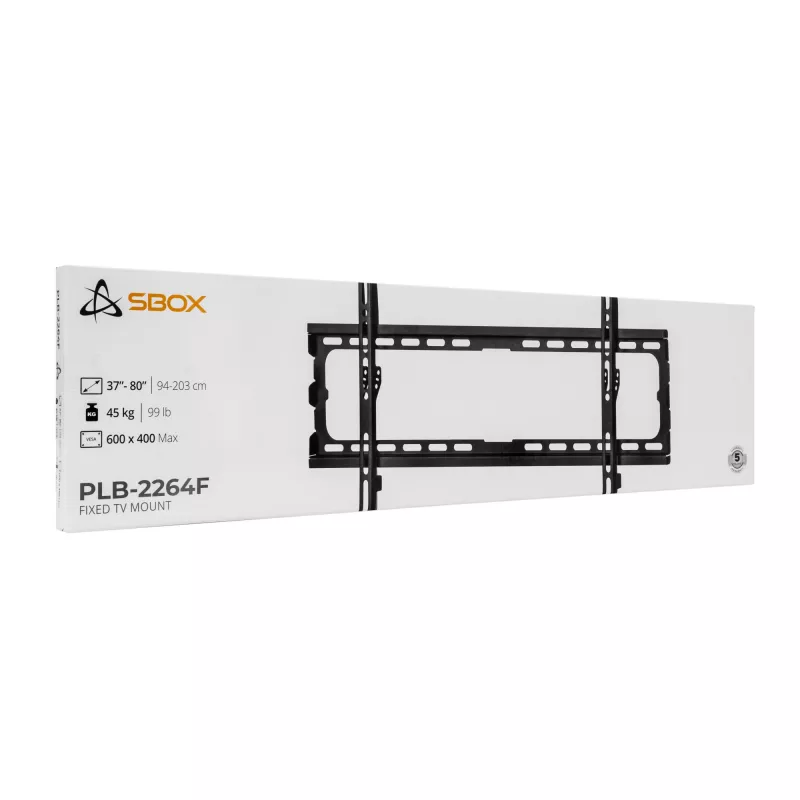 Sieninis laikiklis SBOX PLB-2264F-2 37–80 cm, 45 kg, VESA 600x400