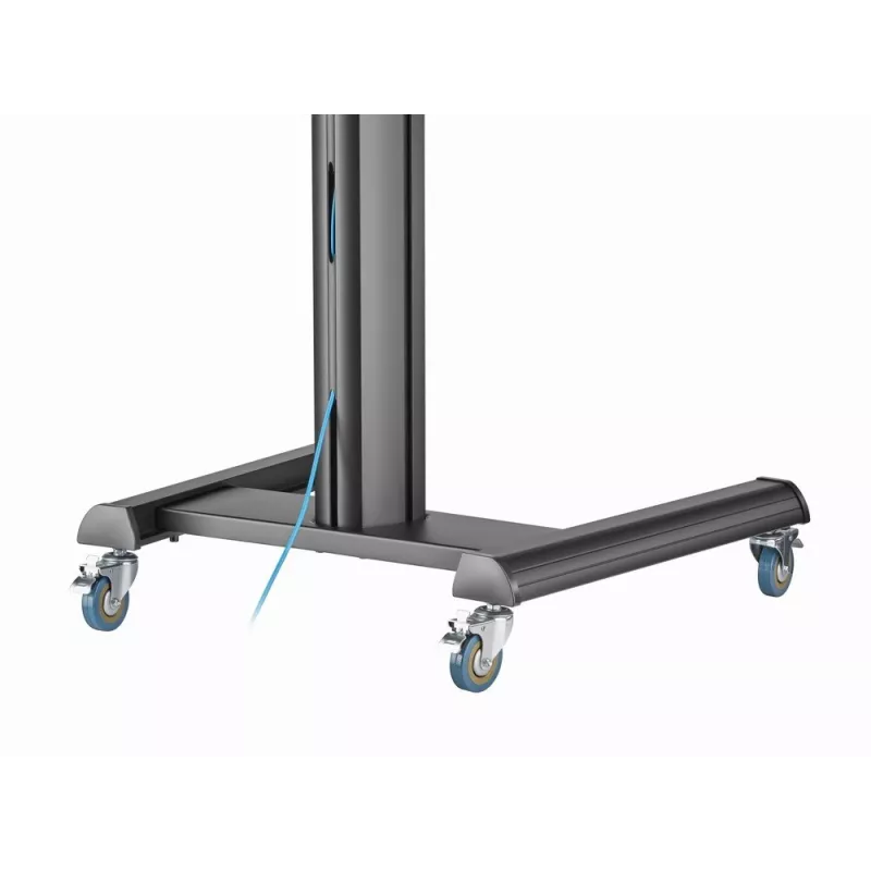 Grindinis TV stovas Gembird TVS-70T-02 37–70 col., 70 kg, VESA 200x200–600x400, pakreipiamas, reguliuojamas aukštis, ratukai