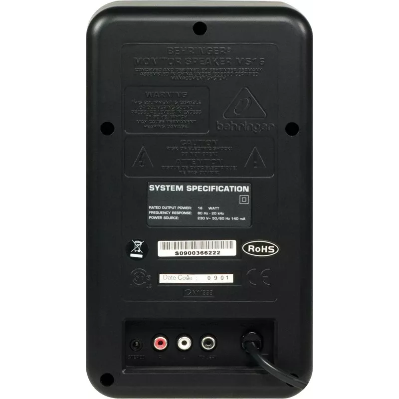 Garsiakalbis Behringer MS16 2 krypčių juodas laidinis 16 W