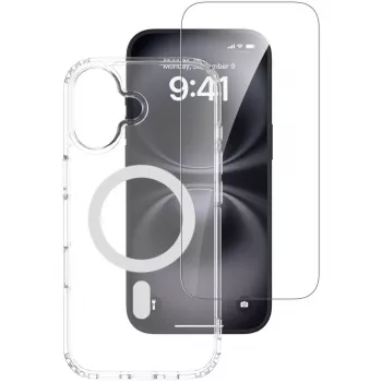4smarts Border Case iPhone 17 permatas stiklas Skaidrus