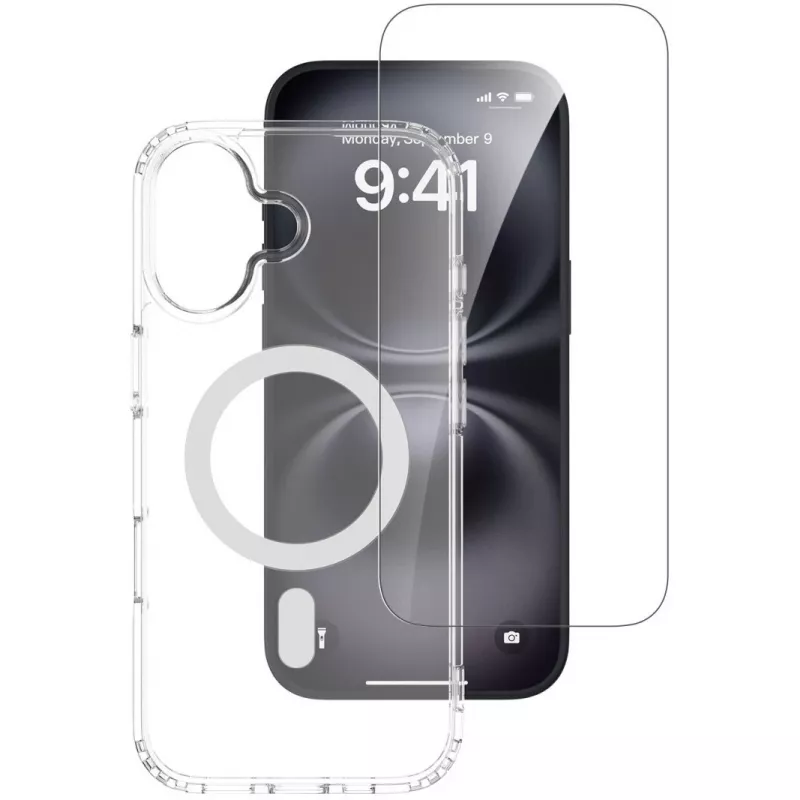4smarts Border Case iPhone 17 permatas stiklas Skaidrus