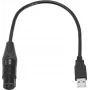Garso laidas Eurolite 51860118 0,4 m XLR moteriškas USB vyriškas juodas