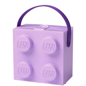 Dėžutė daiktams laikyti Room Copenhagen LEGO Box with Handle Lavender 40240004 – plastikinis indas LEGO kaladėlėms ir žaislams