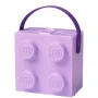 Dėžutė daiktams laikyti Room Copenhagen LEGO Box with Handle Lavender 40240004 – plastikinis indas LEGO kaladėlėms ir žaislams