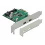 DeLOCK PCI Express x1 kortelė į 2 x USB Type-C™ moterišką jungtį