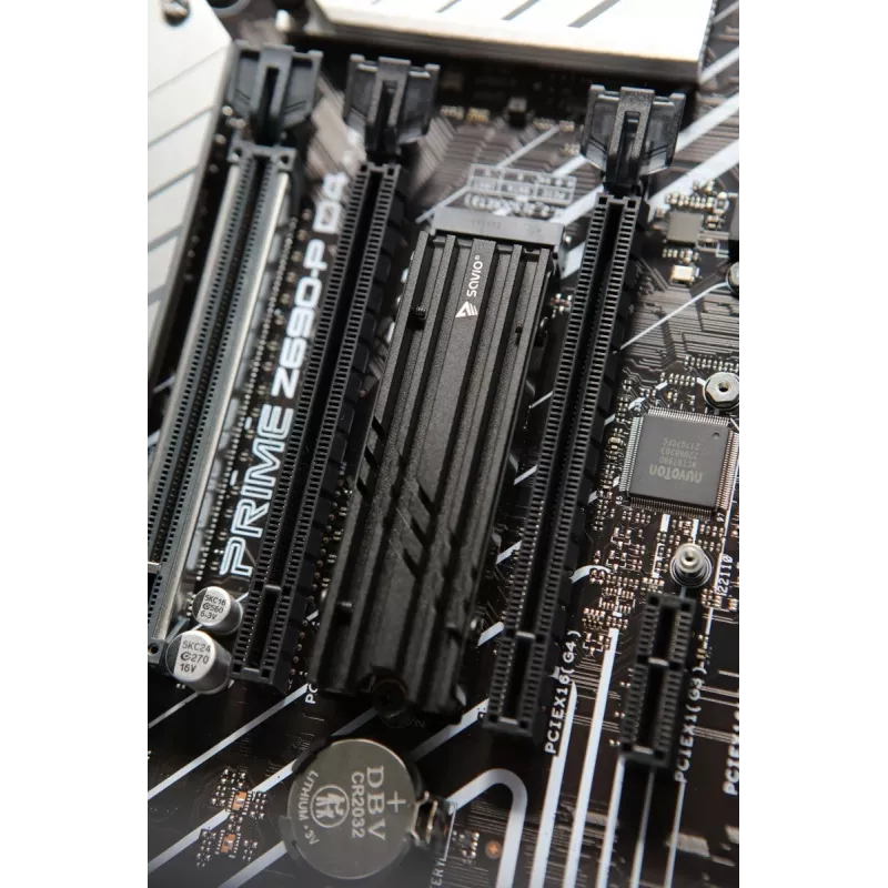 Oro aušintuvas SAVIO M.2 NVMe 2280 AK-60 Black, skirtas 22x80 mm SSD