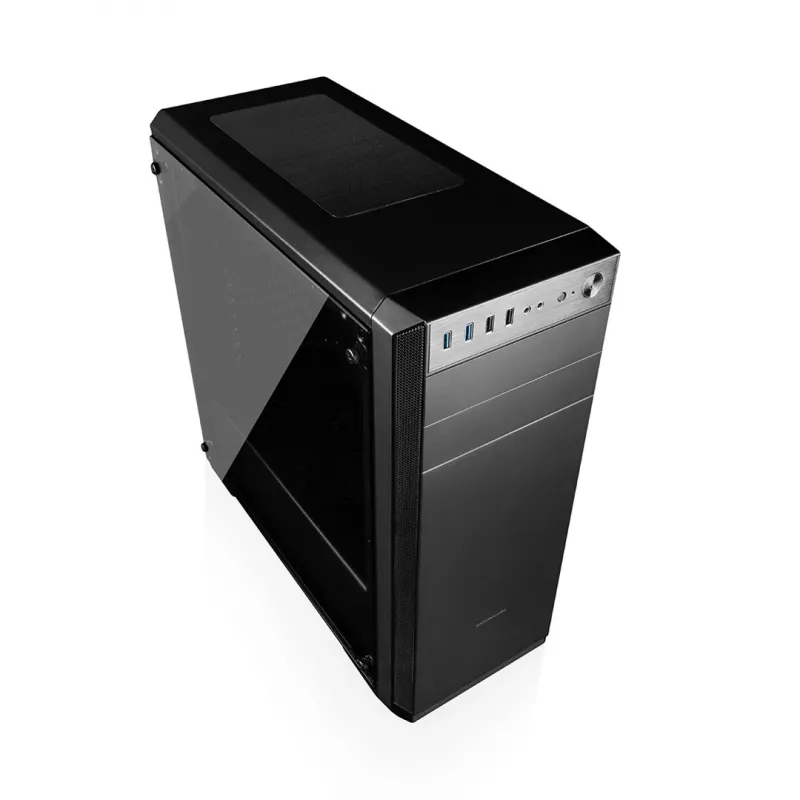 PC korpusas MODECOM Oberon Pro Midi Tower, grūdintas stiklas, microATX/ATX, 7 lizdai, 395 mm GPU, 2x3,5 colio + 3x2,5 colio vietos, USB 3.2 Gen1