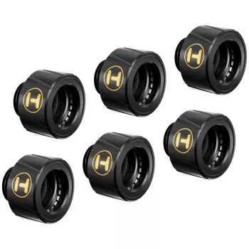 Fittingas HYTE FIT-001 kompiuterio aušinimo sistemai, žalvaris, silikonas, plienas, juodas