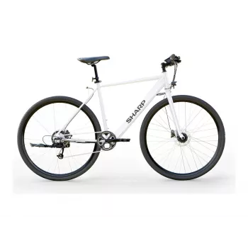 Sharp Gravel E-Bike 250W variklis App 70km Baltas glanz