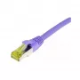 Patch kabelis RJ45, CAT6A 500MHz, 10 m, alyvinė, S-STP (S/FTP), TPE/LSZH (Ultraflex), AWG26, su Cat.7 žaliava, Synergy 21 (S217769)