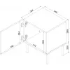 Naktinis staliukas Cama Meble SIENA 2 vnt., 44,5×40×59 cm, juodas matinis, MDF ir medžio drožlių plokštė