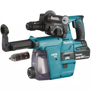 Makita DHR243RTJW - Kombinuotasis plaktukas - Belaidis - 3 funkcijos - SDS-plus - 2 džauliai - 2 akumuliatoriai, įkroviklis - 18 V (DHR243RTJW)