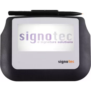 Signotec Sigma parašo planšetė – 10,2 cm (4 colių) LCD ekranas, 320 x 160 pikselių, 95 x 47 mm, juoda (ST-BE105-2-FT100)