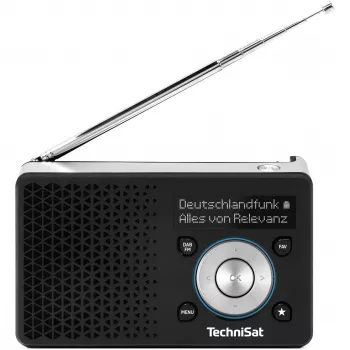 Nešiojamas radijas TECHNISAT DIGITRADIO 1 A – DAB+/FM, OLED ekranas, USB-C, 3,5 mm ausinės, 1 W, juodas/sidabrinis