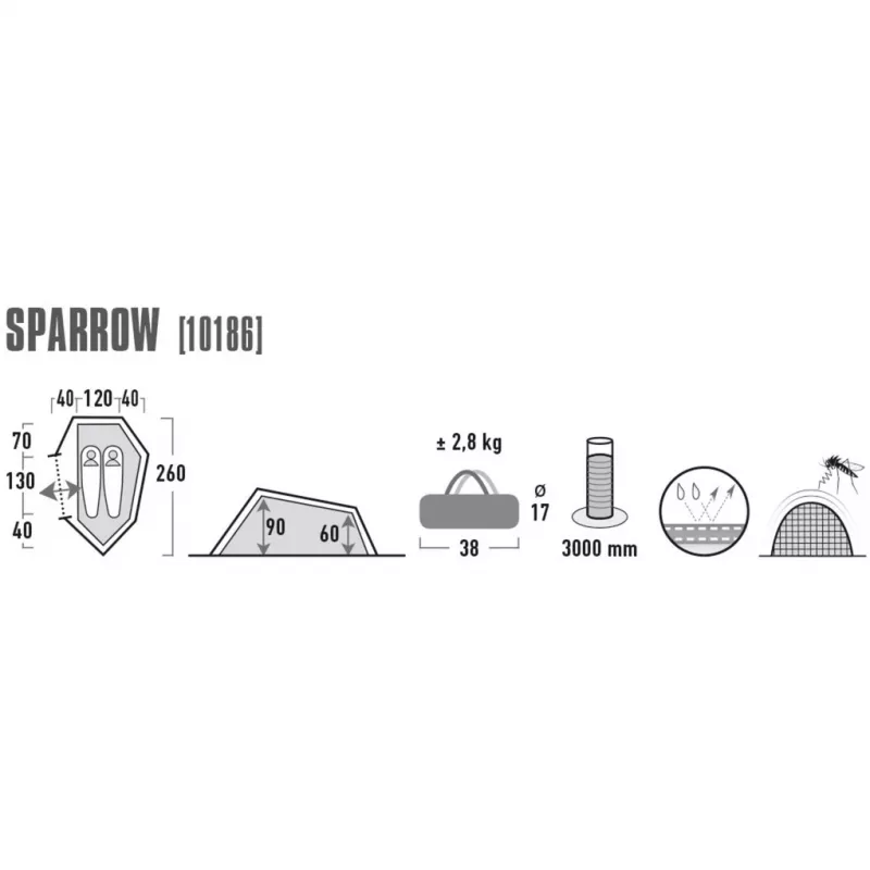 Palapinė High Peak Sparrow Tunnel